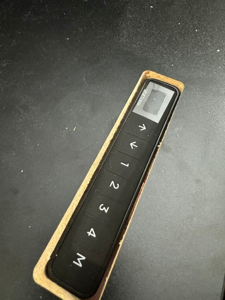 Controller sliding right through the cutout