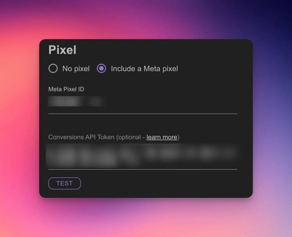 SubmitHub Links Pixel section.