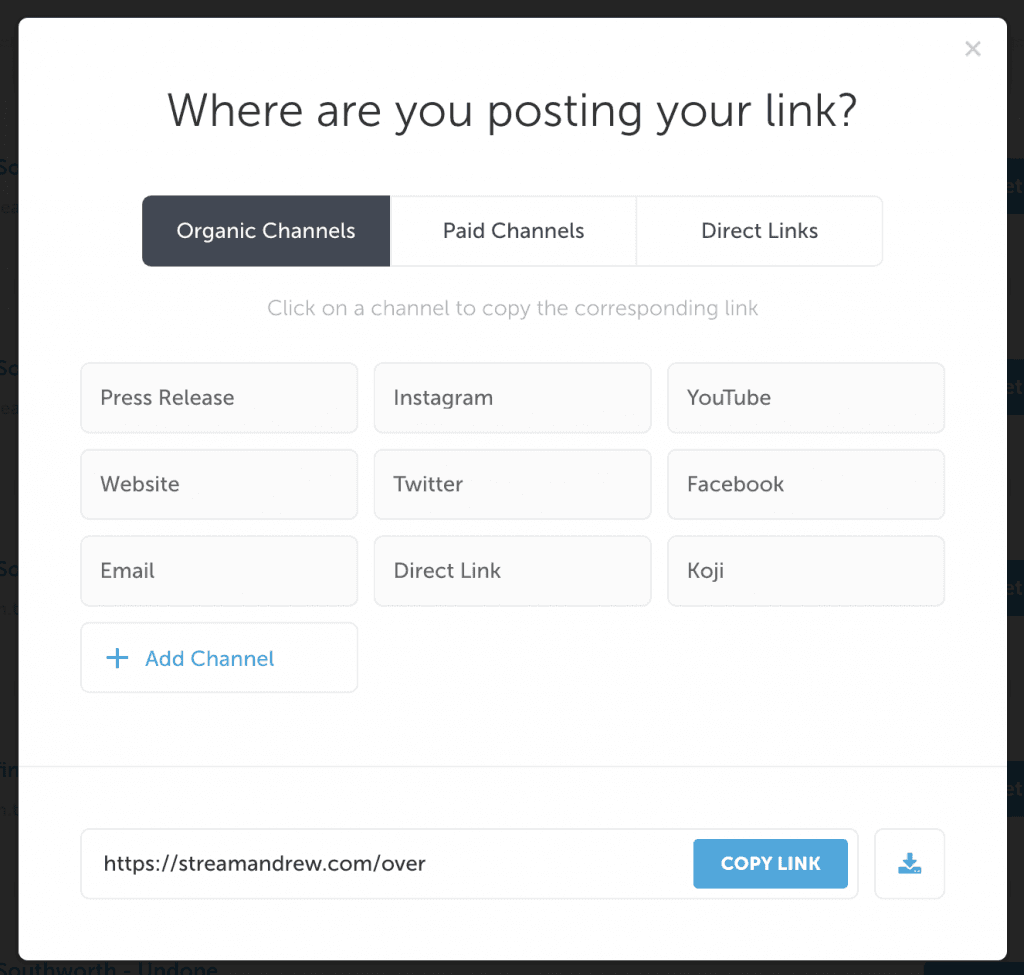 Feature FM link customizations by platform