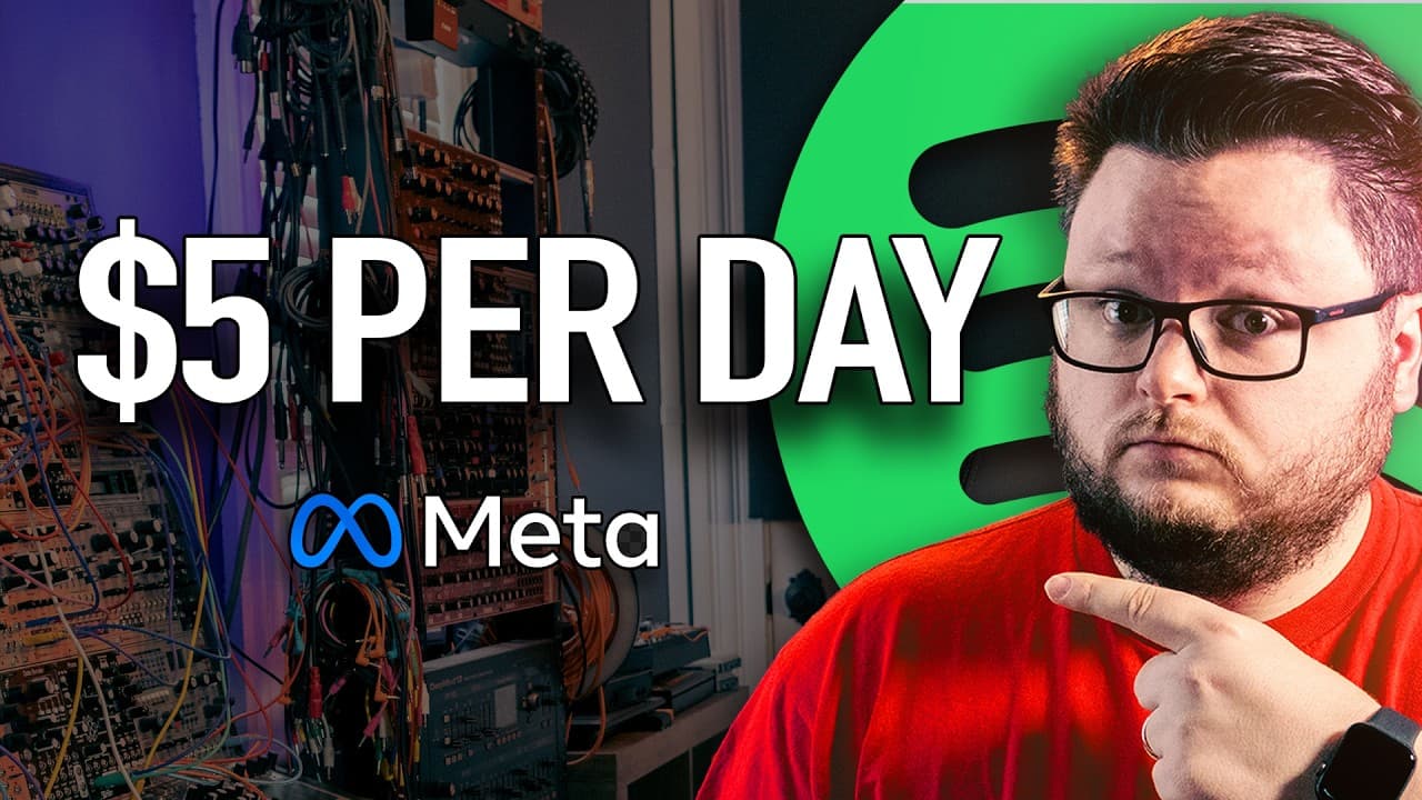 The $5/day music marketing budget (exactly how I would do it) YouTube thumbnail